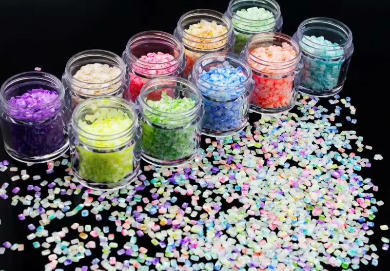 Factory Direct! Fluorescent Flake Glitter 3d Diamond Neon Glitter Flake ...