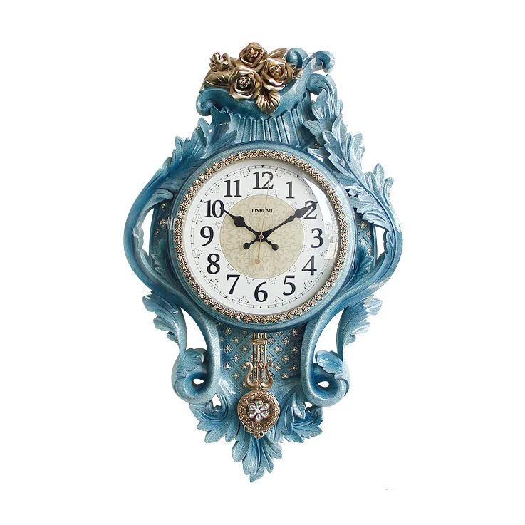 Роскошные большие декоративные Горячая искусство настенные часы с маятником H199