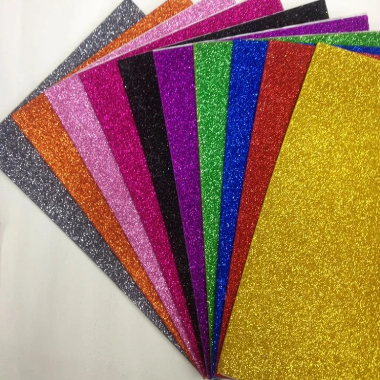 Colored Self Adhesive Glitter Eva Foam Sheet