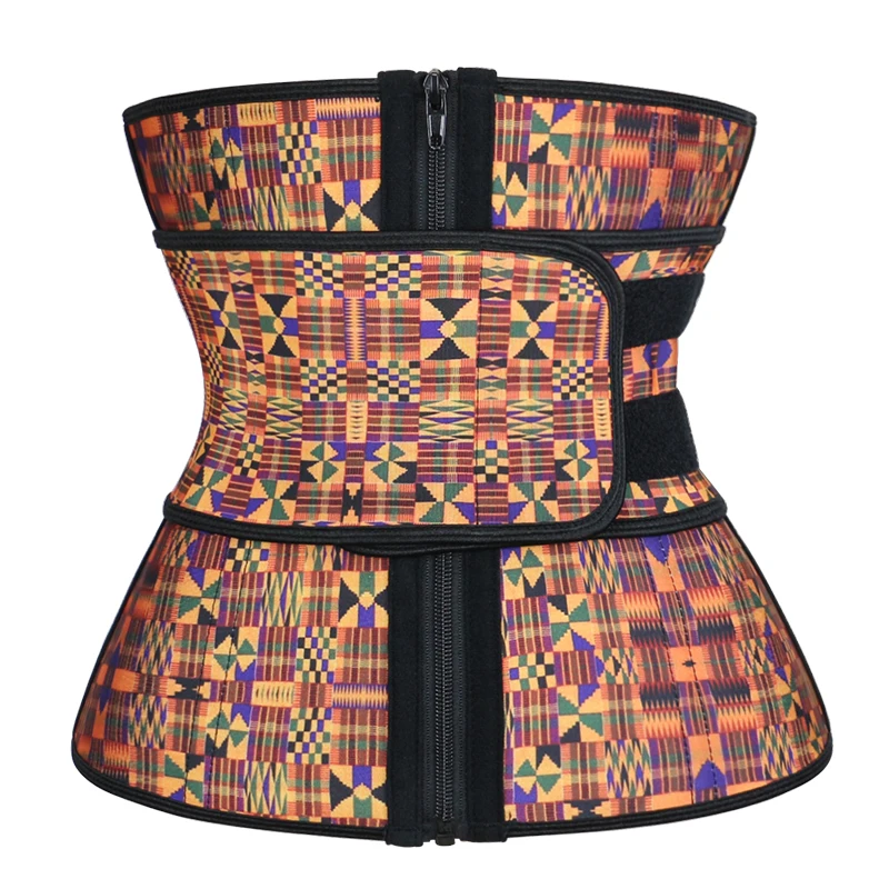 

11 Colors Pattern Quality Latex Waist Trainer Private Label, As shown