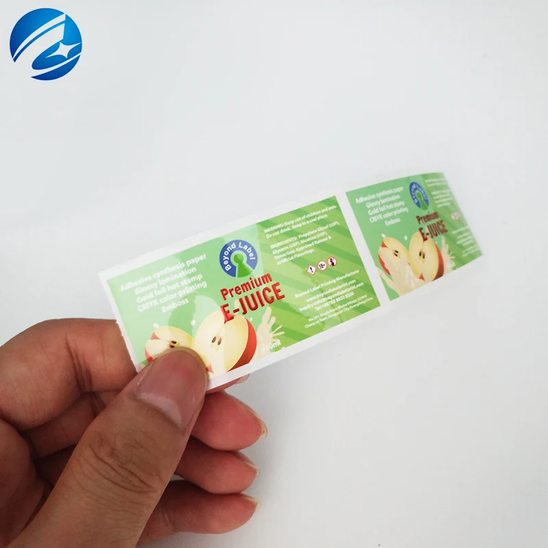 Custom Adhesive Print Foil Copper Aluminum Embossed Vinyl Foil Stickers