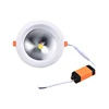 Trade assurance aluminum+pc round cob recessed led downlight 7w