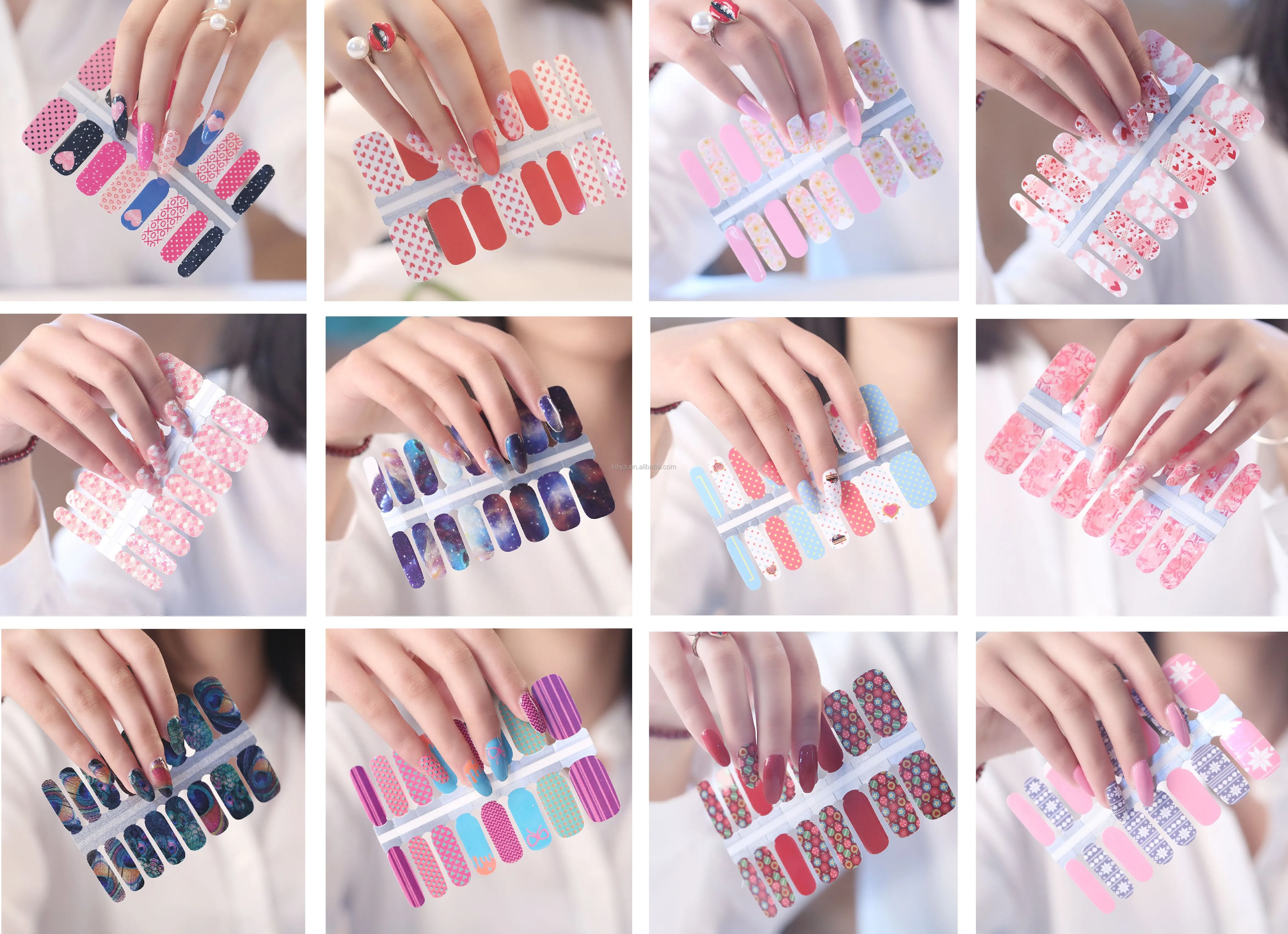 metalic nail sticker