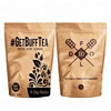Food Grade Small Zip Lock Packaging Kraft Paper Heat Recyclable Print Eco Friendly Doypack