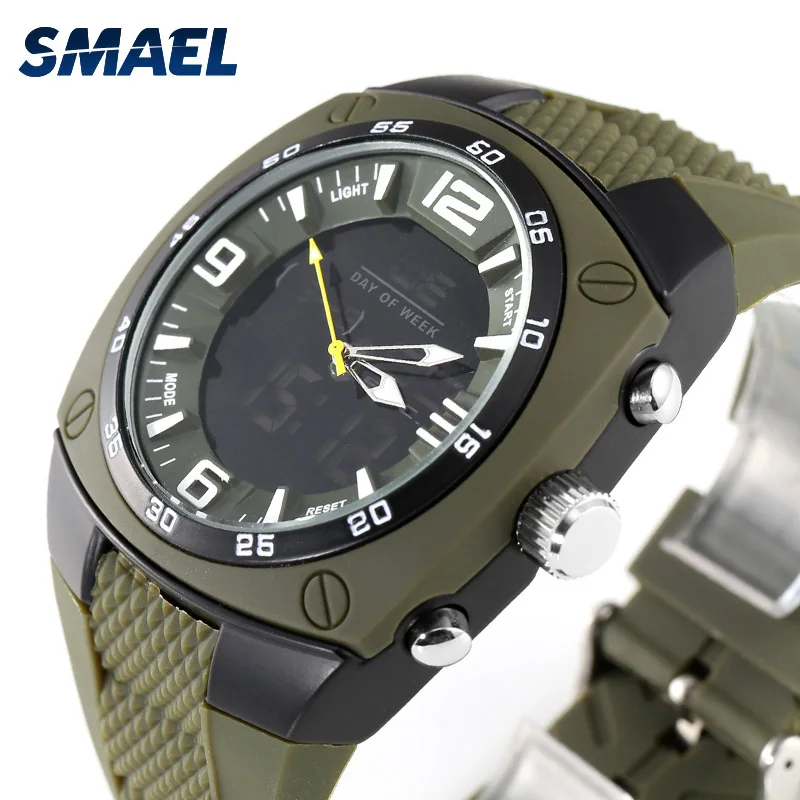 

SMAEL 1008 alloy plastic outdoor sports waterproof smart watch men wrist square watch, 4 colors