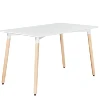 High Quality MDF Top Painted Dining Tables With Beech Wood Legs