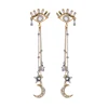 ed01995d Eye Charm Moon And Star Fashion Earrings For Women Jewelry 2019