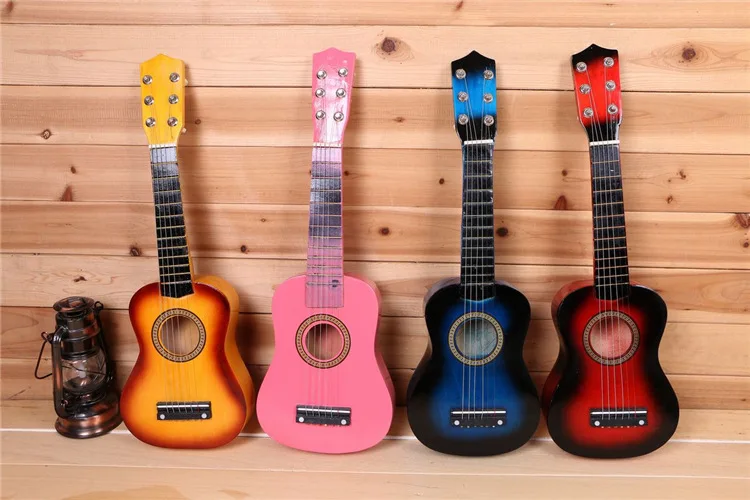 Children's Guitar 21 Inch Multicolor Educational Kids Toy Wooden Guitar