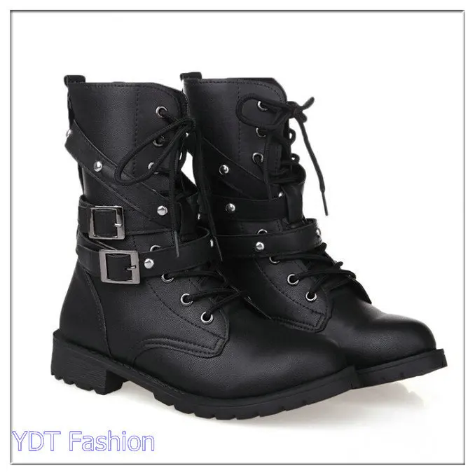 womens flat biker boots