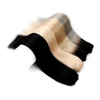 

K.SWIGS 100% Human Hair Extensions Weave Hair Bundles Straight Human Hair Weft 24Inch 100g