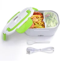 

Travel mini portable plastic electric heating Insulation heated food warmer storage box electric lunch box with low price