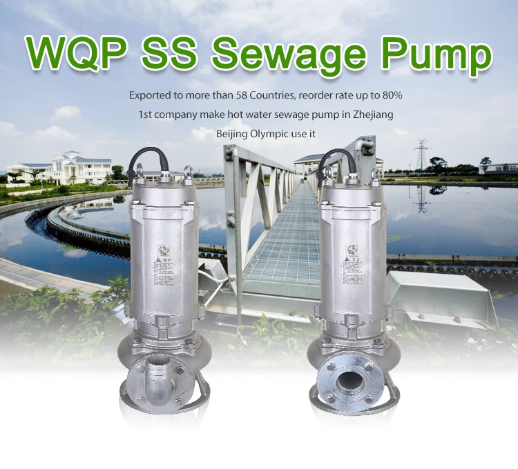 Wqp Liquid Waste Water Pump Cost Submersible Lift Transfer Sewage Pump