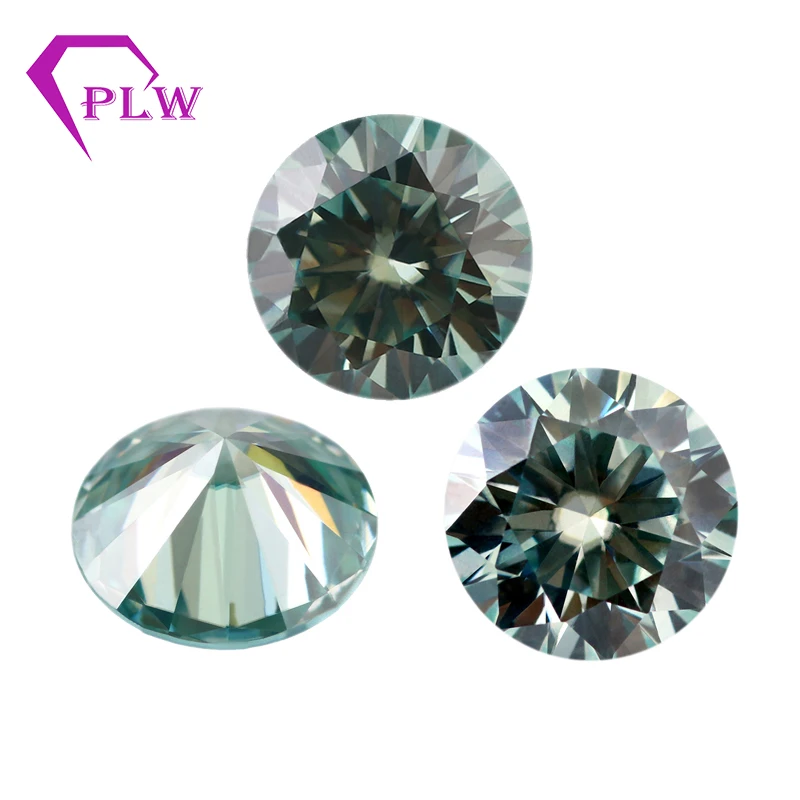 

6.5mm synthetic round loose light blue moissanite price per carat