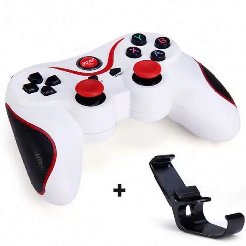 

Wholesale Terios T3 X3 Wireless Joystick Gamepad Game Controller BT3.0 Tablet TV Box Holder Joystick For Mobile Phone, Black + red