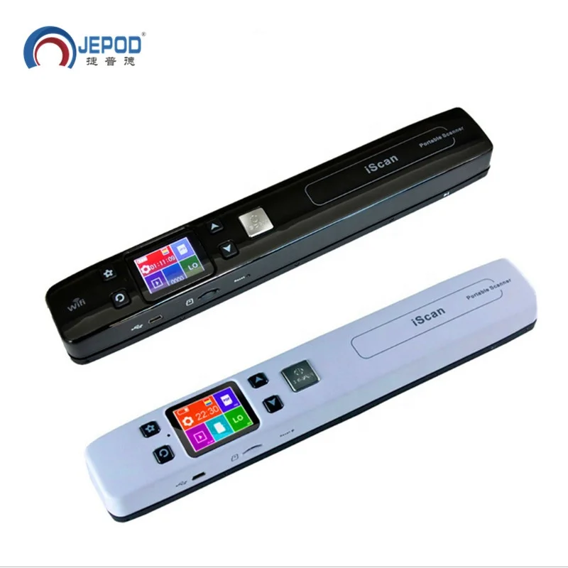 

JEPOD JP-Iscan02 Mini Iscan A4 Size JPG/PDF Format Wifi 1050DPI High Speed Portable LCD Display Document/Images Scanner, Black. white