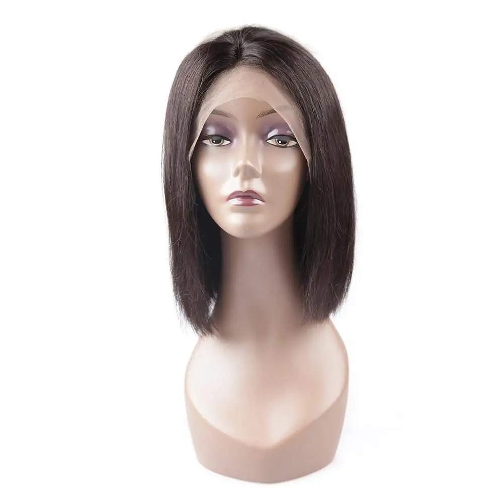 

Short Size 8 Inch Human Hair Straight Bob Wig, Human Hair Lacefront Wigs 100% Natural Human Hair Online Sale