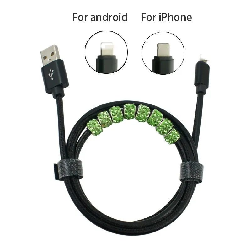 Usb Charging Cable Bracelet Fashion Wrist Data Charger Pu Leather