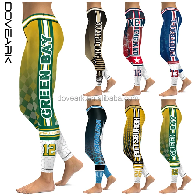 

73% Polyester 27% Spandex Yoga Women Sport Football Leggings, As picture