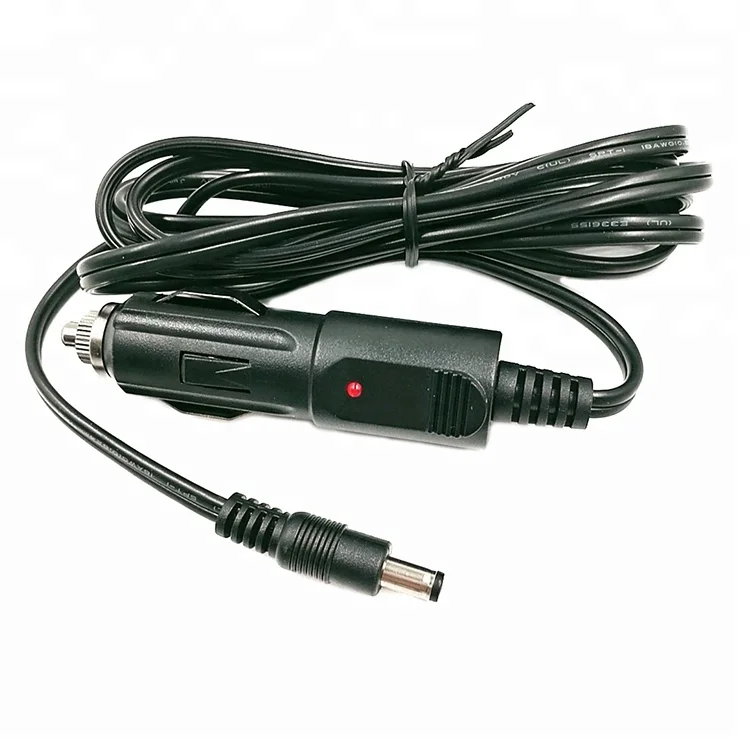 12v Dc 5.5x2.1mm Car Charger Car Cigarette Lighter Aux Cable Buy Car