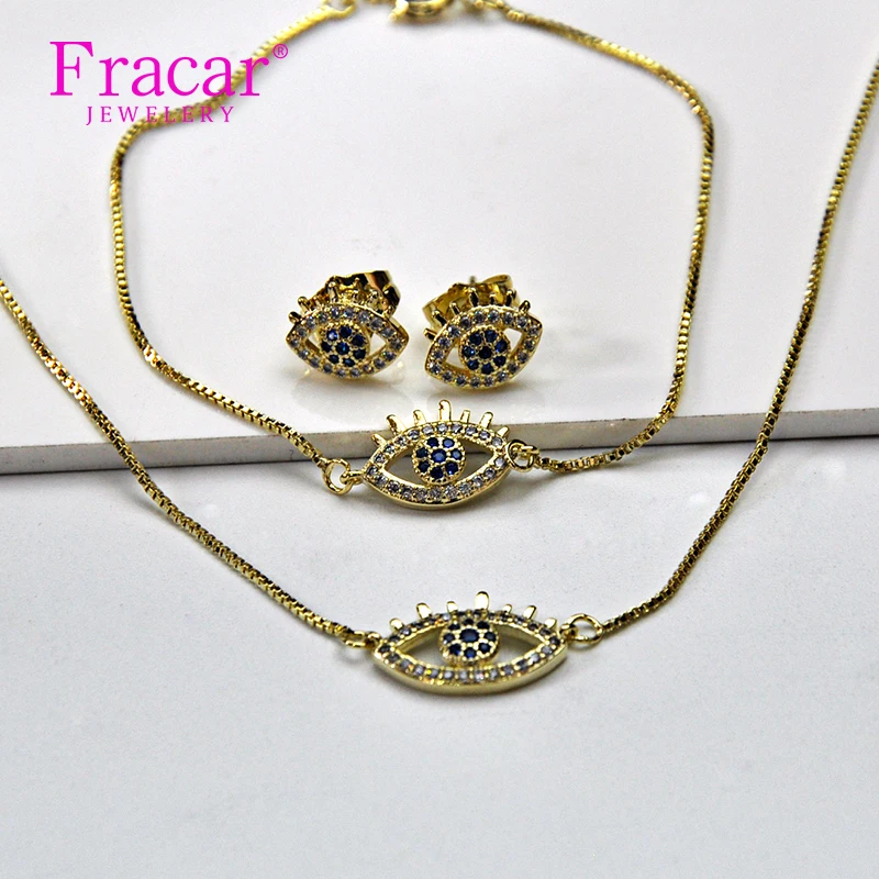 

Trend 2018 Gold 24K Fashion Jewelry Fashionable Necklaces Eye Shape Stone Necklace Jewelry, Golden