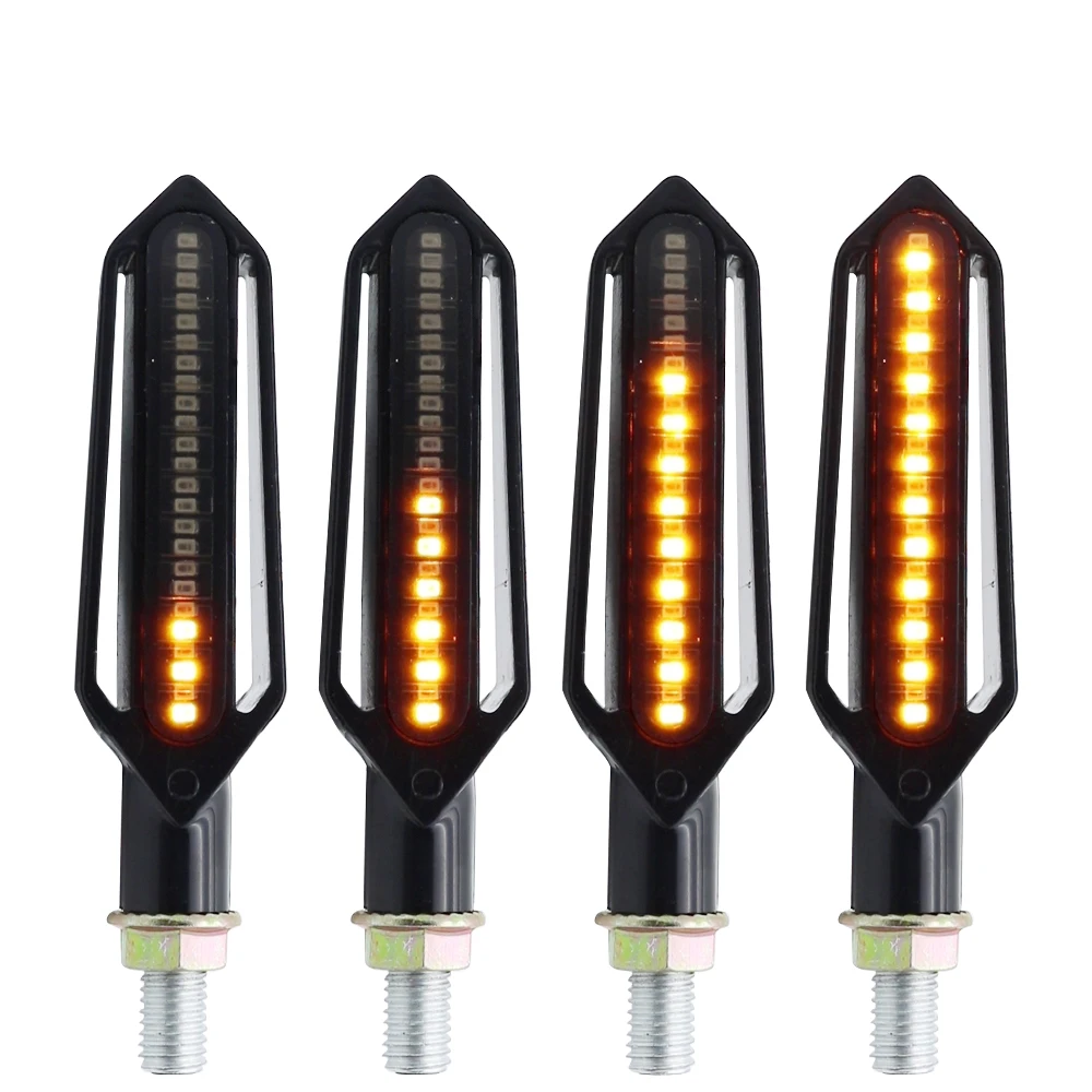 

Three-use led motorcycle flowing water lamp led drl turn signal light red brake lights white DRL Indicators Blinkers flicker