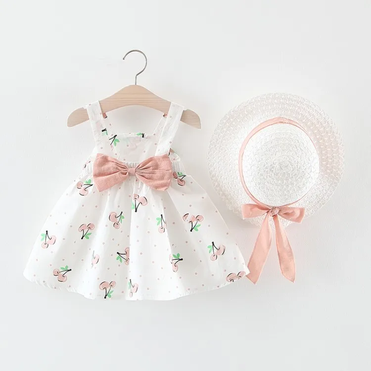 

2019 wholesale summer lovely print two piece set for baby girls kids clothes, Red,pink,yellow