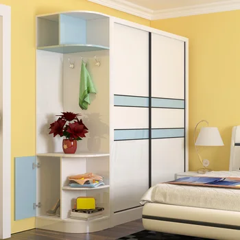 I Shape Bedroom Wall Wardrobe Design With Sliding Door Buy