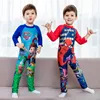 Ins new children swimsuit one-piece boy and girl swimsuit long sleeve cartoon swimming suit sunscreen boys beach clothing