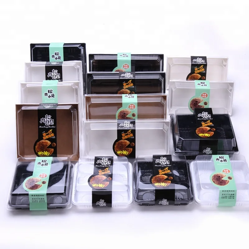 Wholesale Disposable Custom Printed Square Plastic Food Sushi Packaging