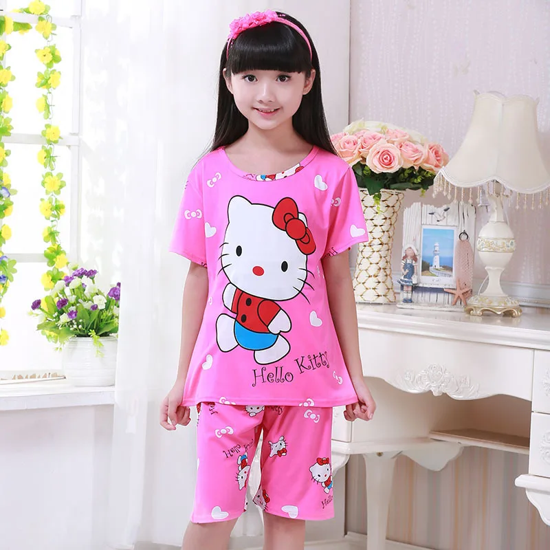 Girls Kids Pyjamas Nightwear Cotton Night Dress Nightgown Sleepwear PJ 2-12y