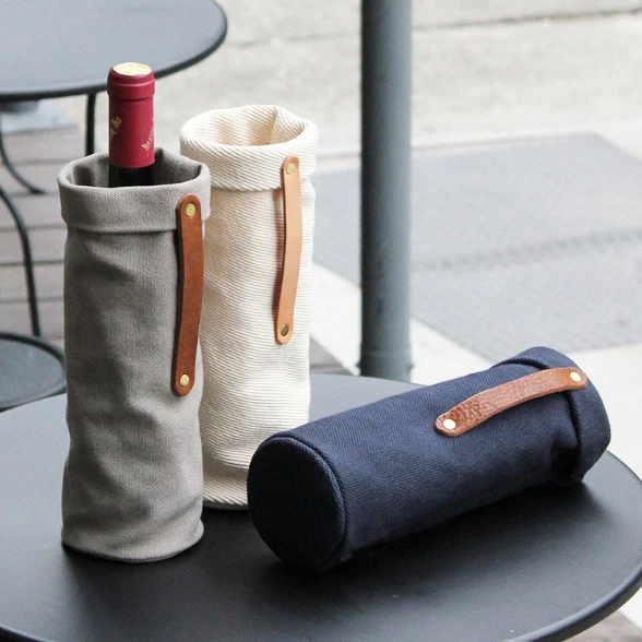 

high quality canvas beer holster red wine bag champagne, Blue