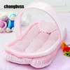 Luxury Baby Beds Mosquito Net Set Baby Crib Netting Bed Nets Infant Bedding Blue/Pink Cushion Mattress + Pillow Maio Infantil