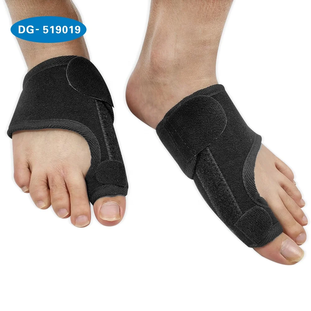 

Bunion Splint by [Pair] - Toe Straightener & Corrector Brace for Hallux Valgus Pain Relief - Night Time Support for Men & Women, Black