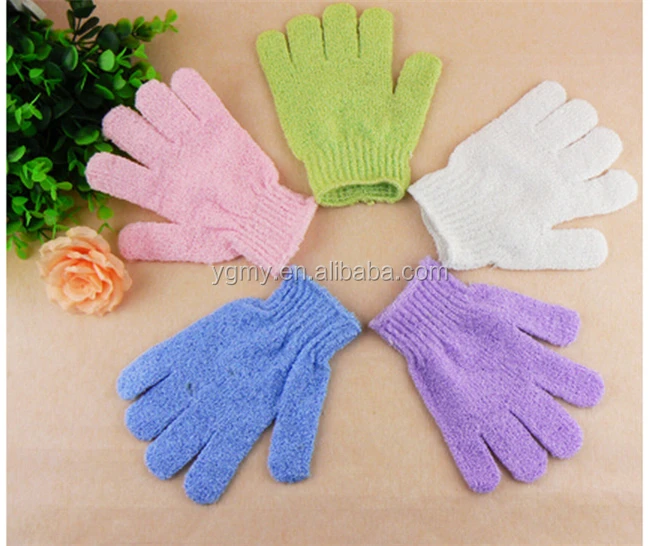 

Skin Care Glove Exfoliating Gloves Cloth Scrubber Face Body body bath gloves, As the picture