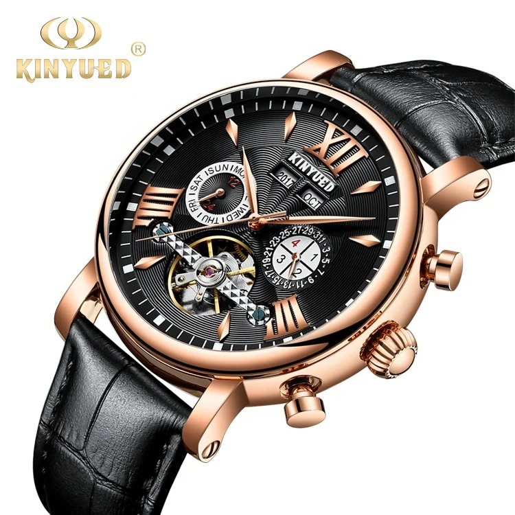 

Automatic Winding Watch Automatic Mechanical Watches For Men Leather Waterproof High Quality Fashion Mechanical Watch