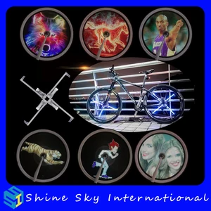 Programmable Bicycle Wheel Spoke Light With HD Images Videos 416 Led Bike Wheel Lights For Night Riding
