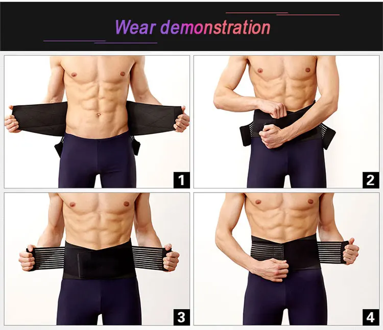 Customized Neoprene Waist Trimmer High Elastic Lower Back Support for Sports