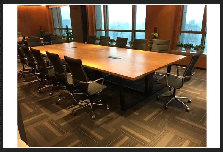 Extra Large Solid Cherry Wood Long Office Meeting Table Custom Bureau