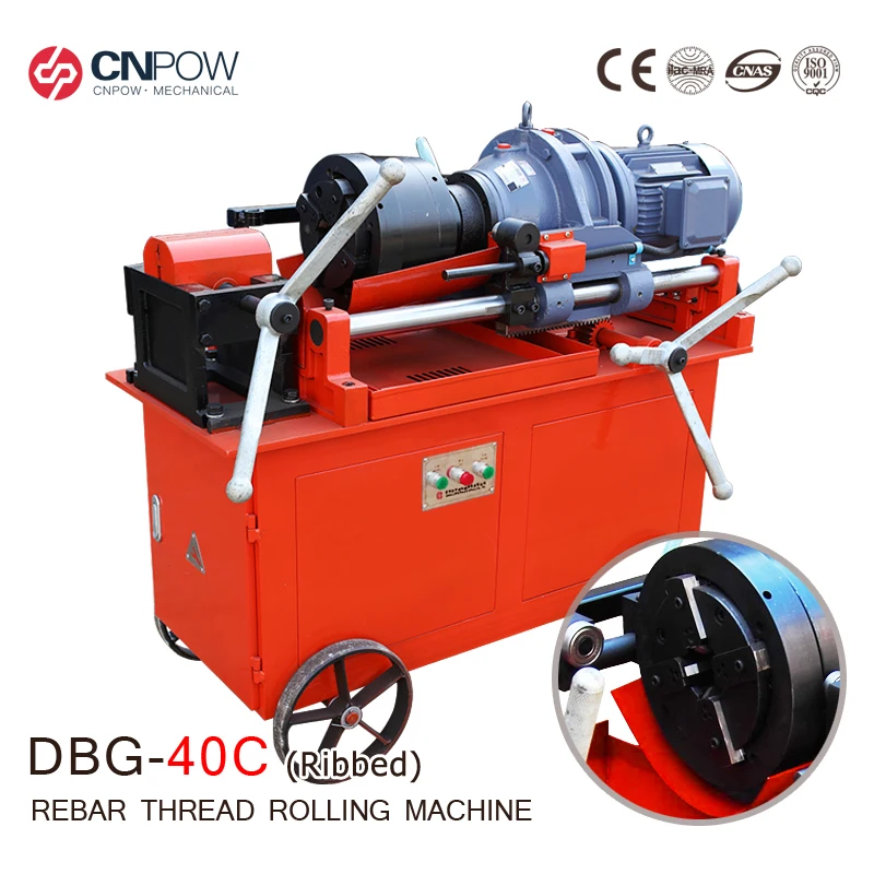 
CNPOW 12-40mm pipe security bar thread forming threading machine for bolt 