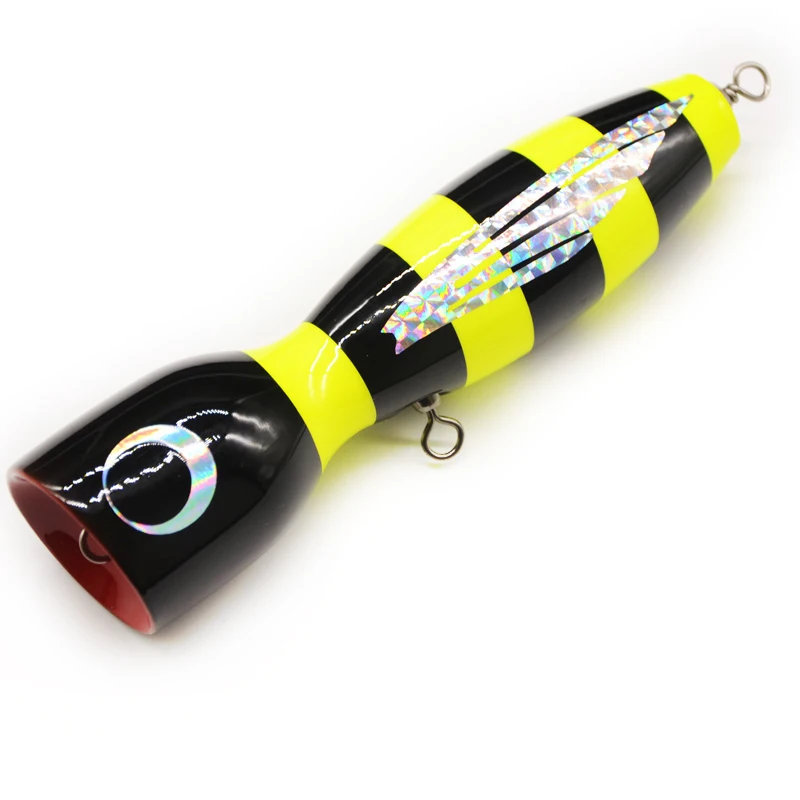 High quality 125g 19.5cm Saltwater Wooden stick bait Popper Fishing wood Lure with good price