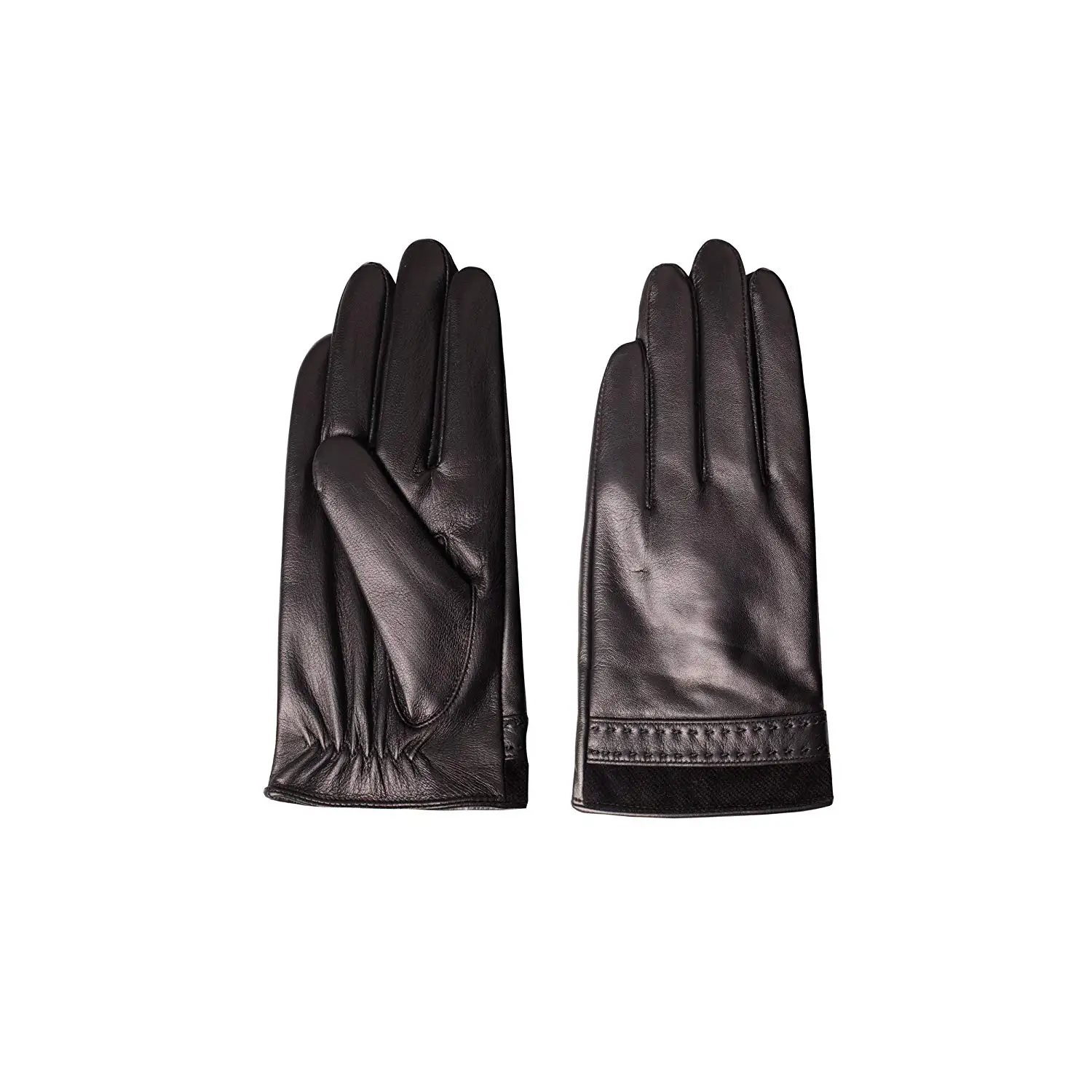 Bark Brown//Beige Dents Mens Helston Deerskin Leather Gloves