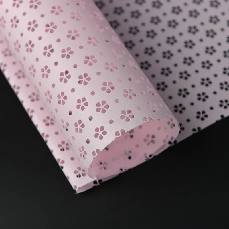 
Flowers Packaging Paper Bouquets Materials Gift Hollow Waterproof Pudding Paper Wedding Gift Decoration Supplies 