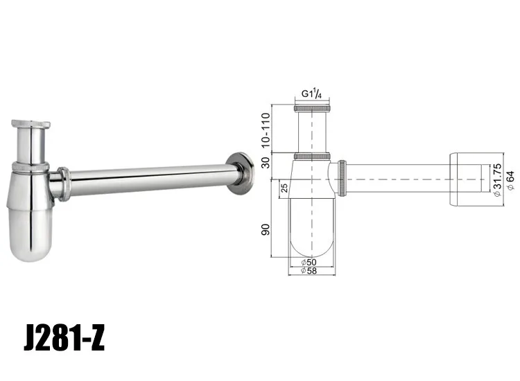 Best Selling Anti Sink Brass Siphon / Bottle Trap Buy Brass Siphon