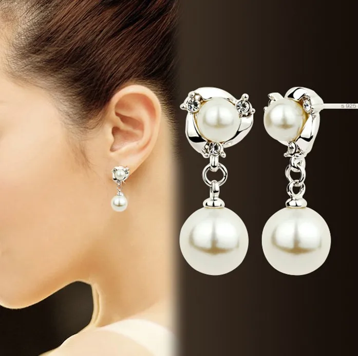 

Stud earrings Environmental crystal pearl earring women Girlfriend birthday gift earring wholesale