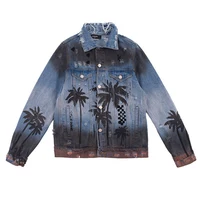 

Custom Great Screen Print Ripped Distressed Denim Jacket