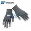 13 Gauge Anti Static Black PU dipped Black Nylon PU Palm Coated Working Gloves