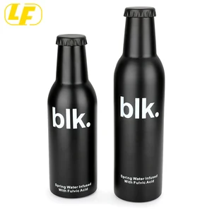 Image of Black Double walled Vacuum Insulated Stainless Steel Water Bottle Keeps Drinks Cold and Hot for Outdoor Travel