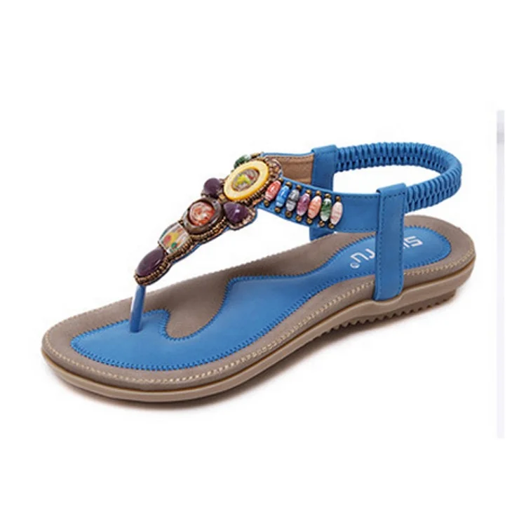 

Large size  beaded women flat maasai flip flops lady thong sandal, 4 color ways