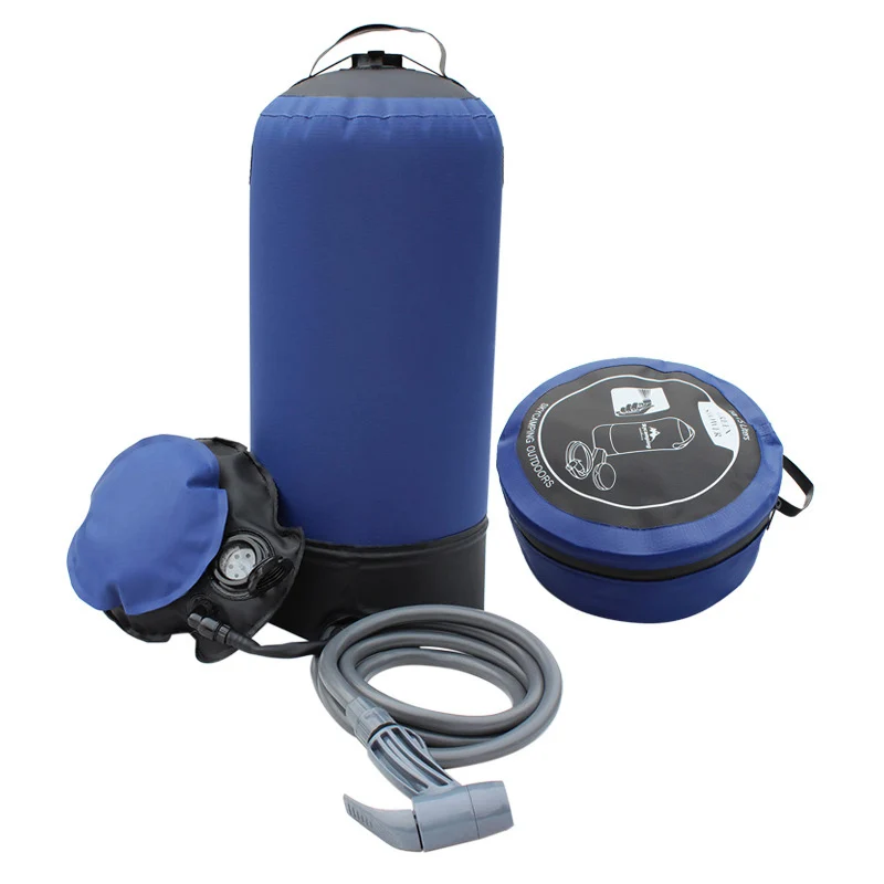 

Camp Shower Portable Outdoor Camping Shower Bag Pressure Shower with Foot Pump for Beach Swim Travel Hiking, Customized