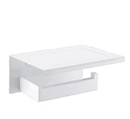 Modern bathroom accessories stainless toilet paper holder with phone shelf